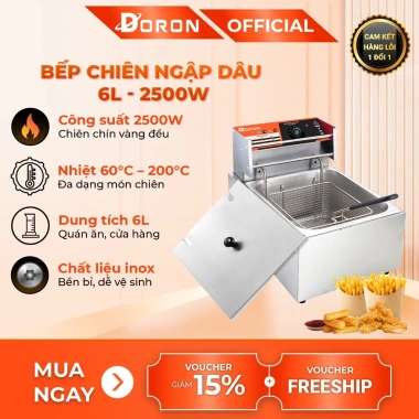 Bếp chiên nhúng điện DORON 2.500W- gia nhiệt kép, nóng nhanh, sôi mạnh, chỉ 305.000đ 10