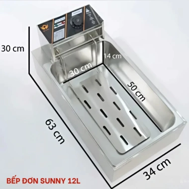Bếp Chiên Nhúng Điện SUNNY 12L Đơn Ngập Dầu, Bảo Hành 12 Tháng, Giá 908.000₫ 2