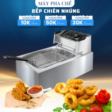 Bếp Chiên Nhúng Inox 6-12L Chính Hãng, BH 12 Tháng, Giá Ưu Đãi 424.999₫