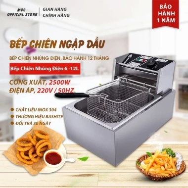 Bếp Chiên Nhúng Inox 6-12L Chính Hãng, BH 12 Tháng, Giá Ưu Đãi 424.999₫