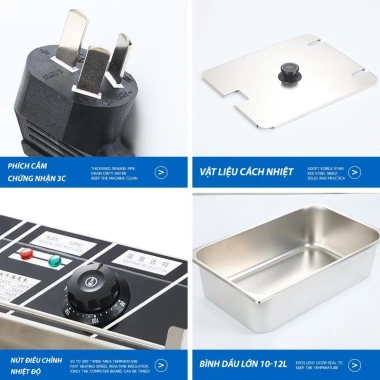 Bếp Chiên Nhúng Inox 6-12L Chính Hãng, BH 12 Tháng, Giá Ưu Đãi 424.999₫ 7 Bếp Chiên Nhúng Inox 6-12L Chính Hãng, BH 12 Tháng, Giá Ưu Đãi 424.999₫ 7