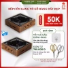 Bếp Cồn Gang Vỏ Gỗ Cách Nhiệt – Nhỏ Gọn, Sang Trọng, Dùng cho Cồn Nước & Khô, Chịu Nhiệt