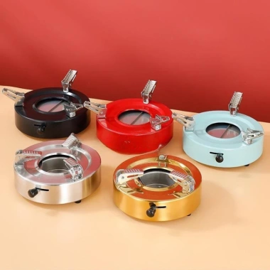 Bếp cồn mini hình tròn cao cấp sang trọng màu đen trắng Giá ưu đãi 85.850 VND 3
