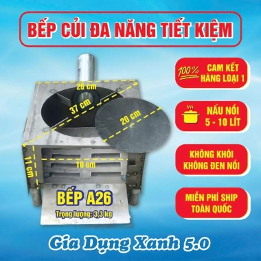 Bếp Củi Không Khói Thông Minh Không Đen Nồi Giá 175.000, Tiết Kiệm Năng Lượng, An Toàn Cho Gia Đình 10