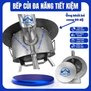 Bếp Củi Thông Minh Không Khói T35cm - Luộc Bánh Chưng, Nồi, Khay Tro, Ống Khói Chéo và Nắp, 231.990 VND