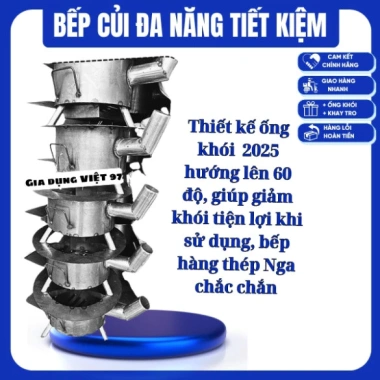 Bếp Củi Thông Minh Không Khói T35cm - Luộc Bánh Chưng, Nồi, Khay Tro, Ống Khói Chéo và Nắp, 231.990 VND