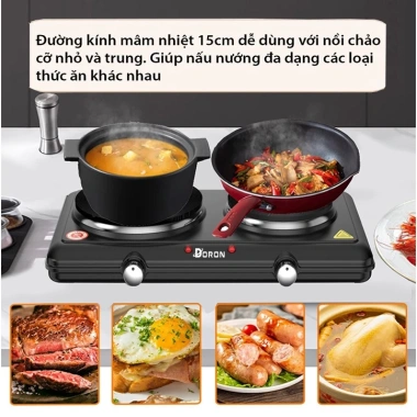Bếp điện DORON 3.000W pha cafe 5 mức nhanh nóng, giữ nhiệt lâu - 422.000 VND 4