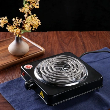Bếp điện mini 1.000W không kén nồi, 5 cấp độ hơ lá trầu sau cho bé - Giá ưu đãi 125k