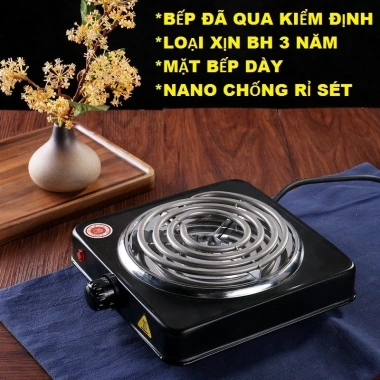 Bếp điện mini 1.000W không kén nồi, 5 cấp độ hơ lá trầu sau cho bé - Giá ưu đãi 125k