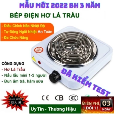 Bếp Điện Mini 1.000W Không Kén Nồi - Freeship, Pha Cafe, Trà, Nấu Nước, Hơ Lá Trầu - Giá chỉ 115k