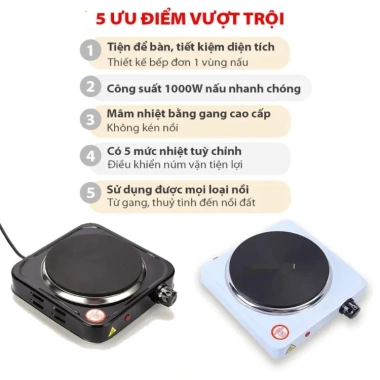 Bếp Điện Mini 1.000W Không Kén Nồi - Freeship, Pha Cafe, Trà, Nấu Nước, Hơ Lá Trầu - Giá chỉ 115k 9 Bếp Điện Mini 1.000W Không Kén Nồi - Freeship, Pha Cafe, Trà, Nấu Nước, Hơ Lá Trầu - Giá chỉ 115k 9