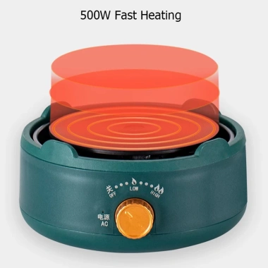 Bếp điện mini 500W đa năng, nồi không kén 15cm – Pha trà, cà phê Moka Pot, giá chỉ 198.000đ