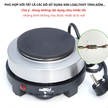 Bếp điện mini 500W DEMIDE không kén nồi đa năng cho moka pot, pha cafe, đun sáp 130.000₫