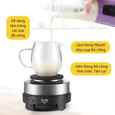 Bếp điện mini 500W DEMIDE không kén nồi đa năng cho moka pot, pha cafe, đun sáp 130.000₫