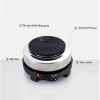 Bếp điện mini 500W không kén nồi - Đun sáp, pha cafe moka pot, trà, đa năng 149.000 VND 3