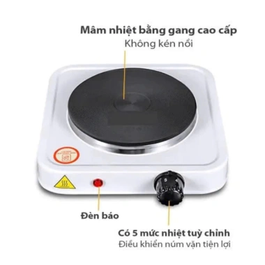 Bếp điện mini 500W SOPMEDIA - Pha trà, cà phê, đun nồi chịu nhiệt dưới 10cm, giá chỉ 141.000đ