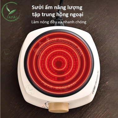 Bếp điện mini 600W hồng ngoại - Gốm điện, Moka Pot, pha cà phê và trà, 259.000₫ 3