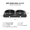 Bếp điện mini đa năng DORON 3.000W 5 mức nhiệt - Nóng nhanh, giữ nhiệt lâu, BH 6 tháng - Giá chỉ 238.000₫ 7