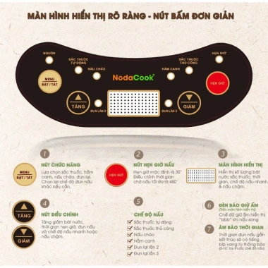 Bếp điện mini tự động NodaCook – Sắc thuốc, pha trà, nấu nướng, giá ưu đãi 490k 5