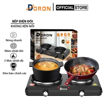 Bếp điện pha cà phê DORON 3.000W hiện đại màu đen sang trọng - Giá chỉ 228.000 VND 2