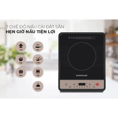 Bếp điện Sunhouse SHD6.160/SHD6.161 - Giá 755k, tặng nồi lẩu đa năng, công suất mạnh 6