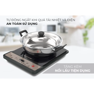 Bếp điện Sunhouse SHD6.160/SHD6.161 - Giá 755k, tặng nồi lẩu đa năng, công suất mạnh 7