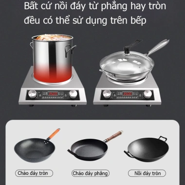 Bếp Điện Từ 3.500W Mặt Lõm - Công Suất Lớn, Tiết Kiệm, An Toàn, Giá Ưu Đãi 557k