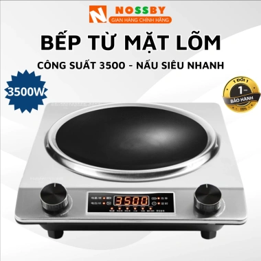 Bếp Điện Từ 3.500W Mặt Lõm - Công Suất Lớn Tiết Kiệm Điện, Siêu Bền, Hẹn Giờ Tắt, Giá 499k