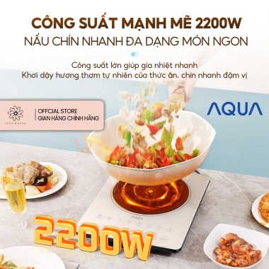 Bếp điện từ AQUA ICT2.201R 22 mức nhiệt, hẹn giờ, kính cường lực 6 lớp - giảm 24% còn 958.750₫