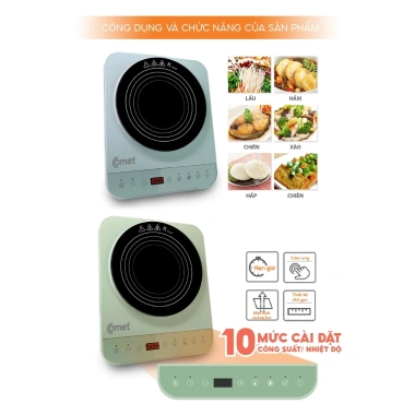 Bếp điện từ cảm ứng 2.000W COMET CM5.466 Giá chỉ 709.000 khuyến mại hấp dẫn