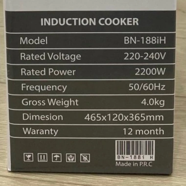 Bếp điện từ đơn lắp âm bàn BENNIX 2.200W mẫu mới - Bo viềm, giá 1,380,000₫