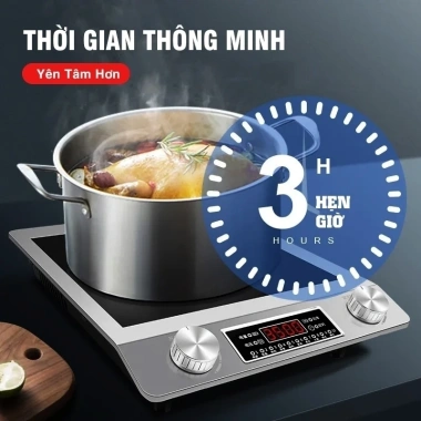 Bếp Điện Từ Mặt Lõm 3.500W Tiết Kiệm Năng Lượng, Hẹn Giờ Tắt, An Toàn, Dễ Dùng - Giá 500k 5