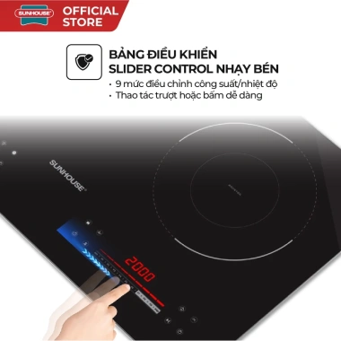 Bếp đôi điện từ hồng ngoại Sunhouse SHB81.011-EC - Booster nấu nhanh, bảo hành 3 năm, giảm giá 22% - 3.6 triệu 5