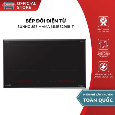 Bếp Đôi Điện Từ SUNHOUSE MAMA MMB82.968‑T 2.600W Bảo Hành 36 Tháng Giá 5.999.000