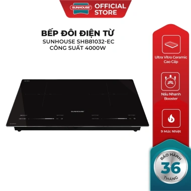 Bếp đôi điện từ Sunhouse SHB81.032-EC - Bảo hành 3 năm, Giá ưu đãi 3.885.000 VND 2