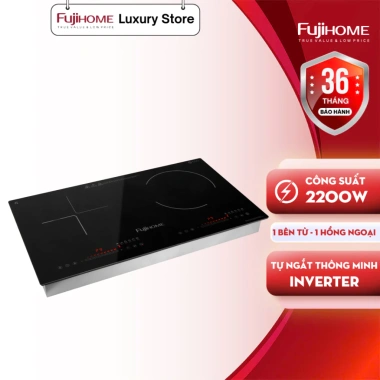 Bếp Đôi Từ & Hồng Ngoại Fujihome IC2.519 – Nấu Nhiều Món, Giá 3.977.000 VND