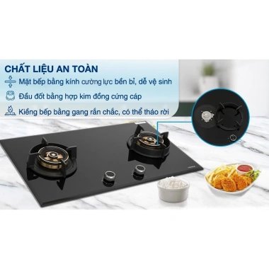 Bếp ga đôi 2 vùng nấu Hafele HC-G782B kính cường lực, tiết kiệm ga - 3.653.000₫ 3 Bếp ga đôi 2 vùng nấu Hafele HC-G782B kính cường lực, tiết kiệm ga - 3.653.000₫ 3