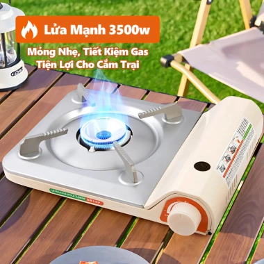 Bếp Ga Mini Siêu Mỏng Tiết Kiệm Gas Nhỏ Gọn, Dễ Mang Theo, An Toàn, Giá 459.000₫