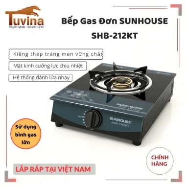 Bếp Ga Sunhouse SHB212KT Đơn, Chính Hãng, Bảo Hành 12 Tháng, Giá 429.000₫