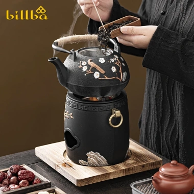 Bếp gang than hoa nguyên khối đun nước, pha trà, khay than - 599k Billba Store 3