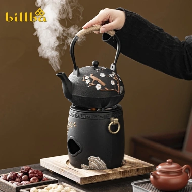 Bếp gang than hoa nguyên khối đun nước, pha trà, khay than - 599k Billba Store 4