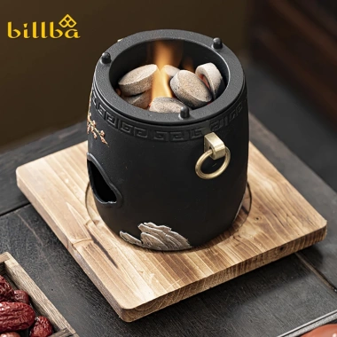 Bếp gang than hoa nguyên khối đun nước, pha trà, khay than - 599k Billba Store 5