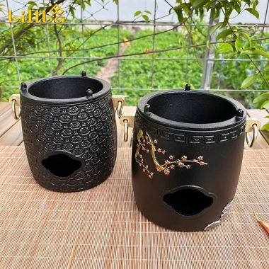 Bếp gang than hoa nguyên khối đun nước, pha trà, khay than - 599k Billba Store 6