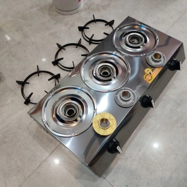 Bếp gas 3 lò ngắn gọn, nấu mỳ cay nhanh, nồi nhỏ tiện lợi – Giá 750.000 VND 6