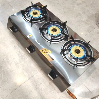 Bếp gas 3 lò ngắn gọn, nấu mỳ cay nhanh, nồi nhỏ tiện lợi – Giá 750.000 VND 8