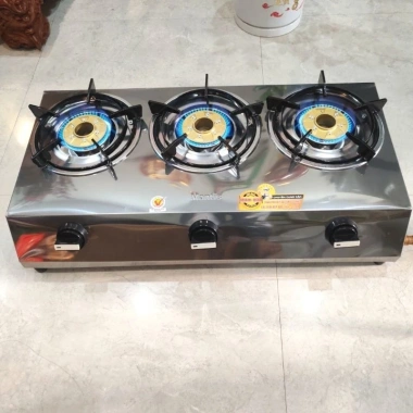 Bếp gas 3 lò ngắn gọn, nấu mỳ cay nhanh, nồi nhỏ tiện lợi – Giá 750.000 VND 9