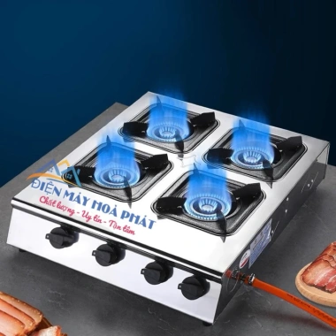 Bếp gas 4 họng 4 cửa – Nấu mỳ cay, cơm niêu nhanh, chỉ 900.000 VND