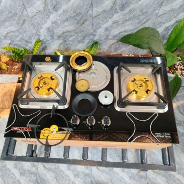 Bếp gas âm dương IKURA IV-Tk680 3 vùng nấu, lửa to cao cấp, hàng Thái - 3,6tr 9