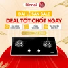 Bếp gas âm Rinnai RVB-212BG mặt kính kiềng men - Giá ưu đãi 3.913.140₫