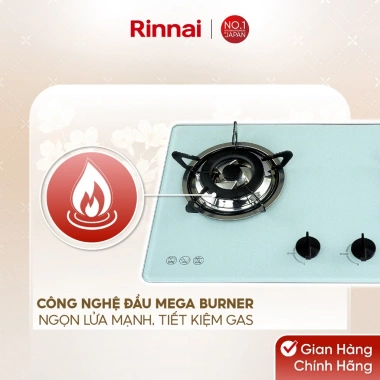 Bếp gas âm Rinnai RVB-2WGN mặt kính, kiềng men - Giá ưu đãi 4,473,700₫ 3